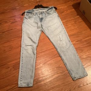 Levi's Mens 512 Jeans,  light wash, well worn distressed, 30 x 30